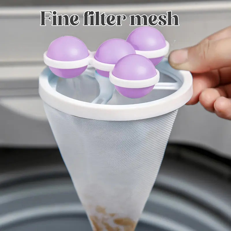 🥳2026 HOT SALE🎁💞50K+ SOLD!🧺🧼BVJ® Floating Lint Mesh Bag – Catches hair & lint, reusable, protects washing machine & drain. 🚿✨