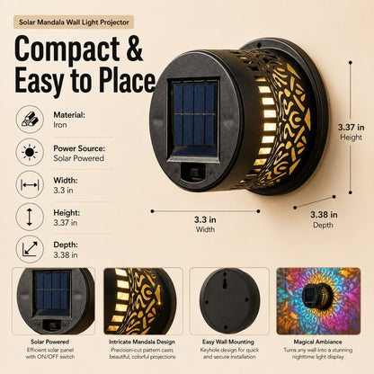 Mandala Solar Wall Lamp – Magical Patio Night Ambience