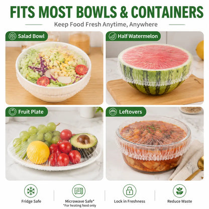 100PCS Disposable Stretch Food Covers for Bowls & Plates🛒 (JG)