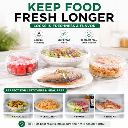 100PCS Disposable Stretch Food Covers for Bowls & Plates🛒 (JG)