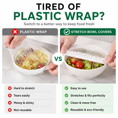 🥳LAST DAY SALE⏰️ BUY 2 GET1 FREE🎁🥳100PCS Disposable Stretch Food Covers for Bowls & Plates🛒
