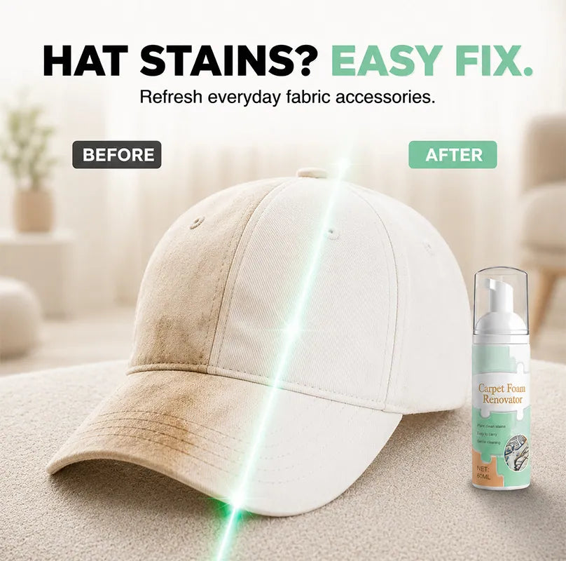 🔥 [50% OFF + FREE Plush Towel] Waterless Fabric Foam Stain Remover — Instant Magic Clean for Carpets, Mattresses & Shoes 🧼✨ (JG)