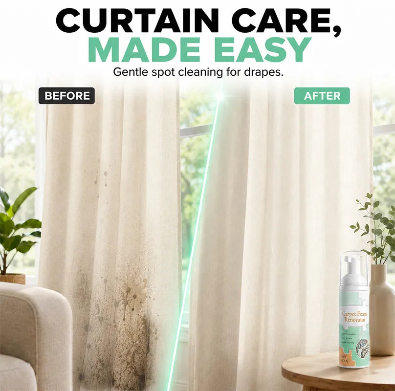 🔥 [50% OFF + FREE Plush Towel] Waterless Fabric Foam Stain Remover — Instant Magic Clean for Carpets, Mattresses & Shoes 🧼✨ (JG)