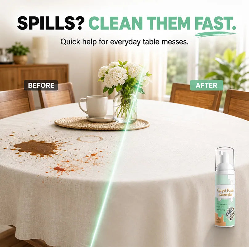 🔥 [50% OFF + FREE Plush Towel] Waterless Fabric Foam Stain Remover — Instant Magic Clean for Carpets, Mattresses & Shoes 🧼✨ (JG)