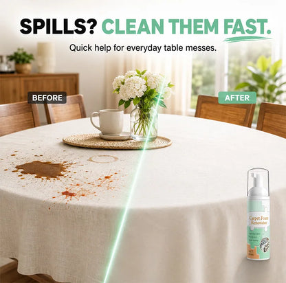 🔥 [50% OFF + FREE Plush Towel] Waterless Fabric Foam Stain Remover — Instant Magic Clean for Carpets, Mattresses & Shoes 🧼✨ (JG)