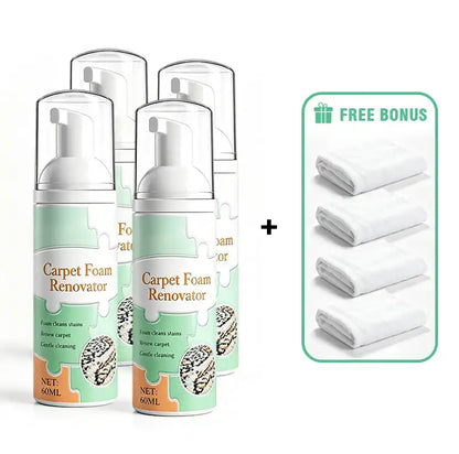 🔥 [50% OFF + FREE Plush Towel] Waterless Fabric Foam Stain Remover — Instant Magic Clean for Carpets, Mattresses & Shoes 🧼✨ (JG)