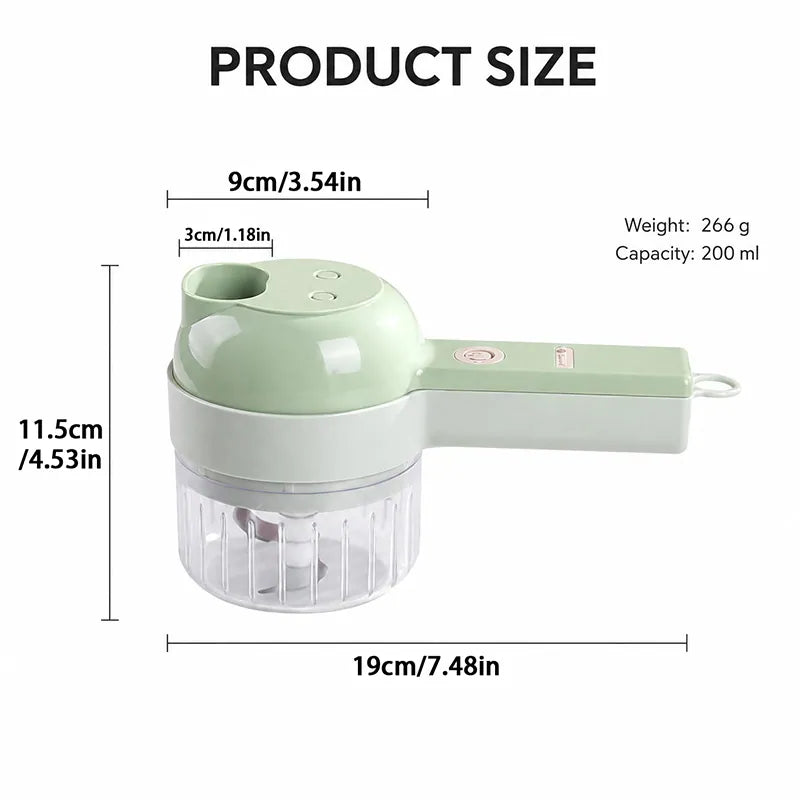🔥 [BUY 2 GET 1 FREE] 5-in-1 Handheld Electric Vegetable Cutter & Garlic Mincer Set ⚡🥦 (JG)