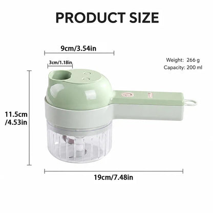 🔥 [BUY 2 GET 1 FREE] 5-in-1 Handheld Electric Vegetable Cutter & Garlic Mincer Set ⚡🥦 (JG)