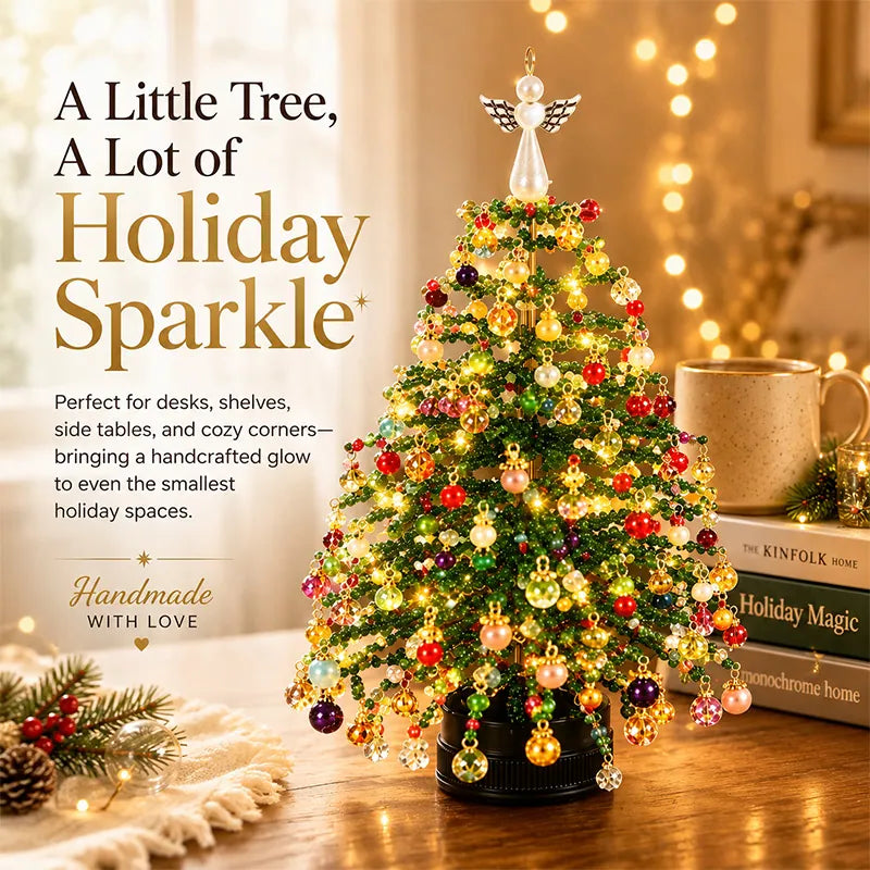 🎄✨ DIY Beaded Christmas Tree Kit – 🎅Create Your Own Sparkling Holiday Decoration