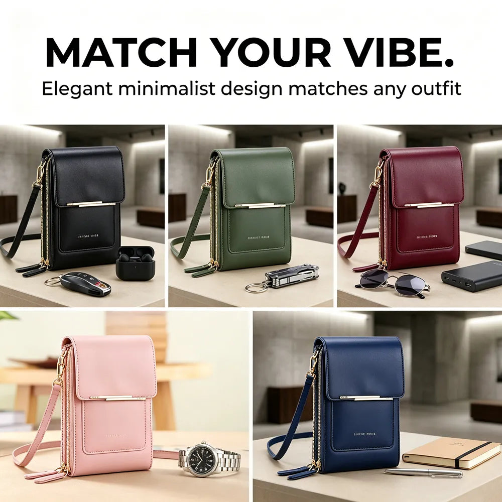⭐MAVONIQUECOSH®🔥2026 Trendy Minimalist Elegant Women's Touchscreen Crossbody Phone Wallet (Copy)