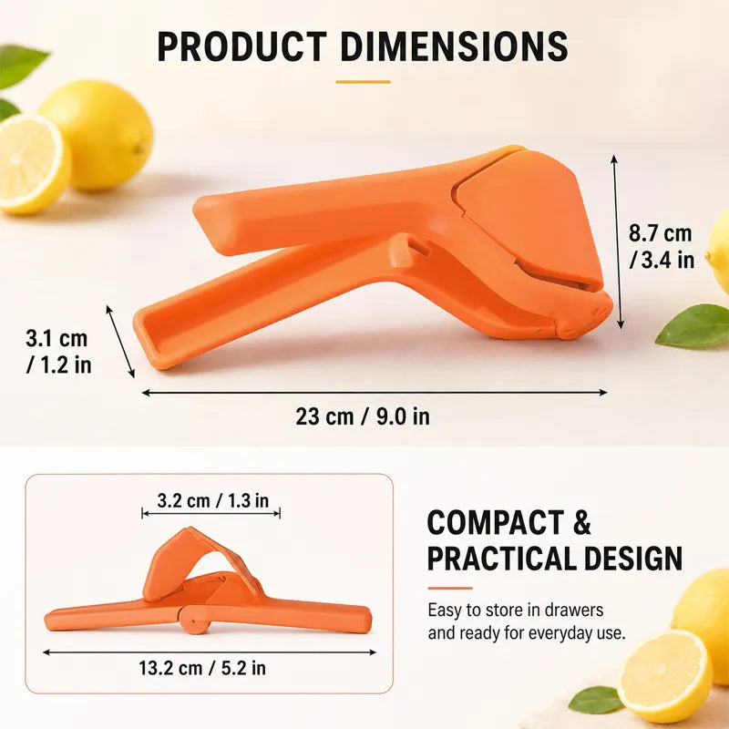 ⭐Universal Fruit Press & Squeezer, ✨Food-Grade PP (BPA-Free), ✅Dishwasher Safe