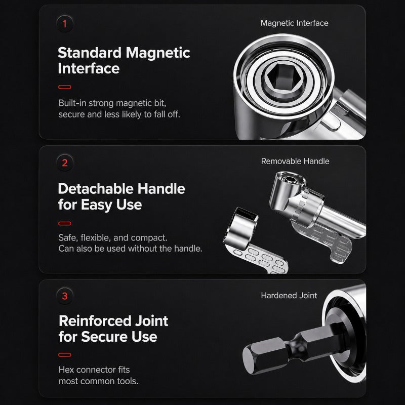 🔧105° Angle Adapter & Flexible Drill Extension Set — LAST DAY: GET 10 BITS FREE🪛