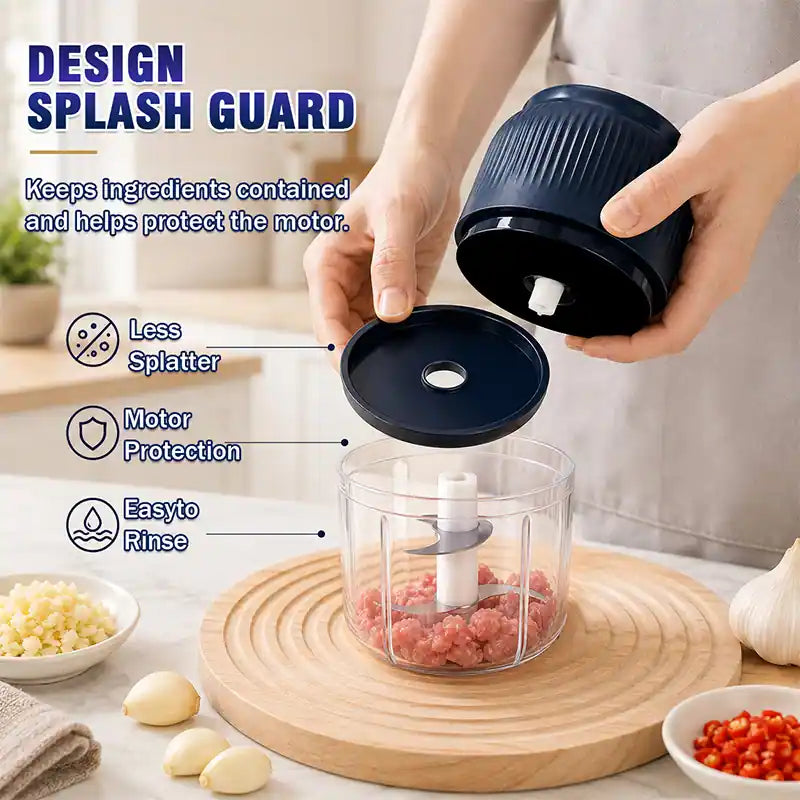 💕Hot sale 49% OFF⚡ Mini Electric Food Shredder – Portable USB Meat Grinder & Garlic Chopper (JG)