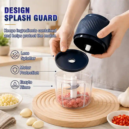 💕Hot sale 49% OFF⚡ Mini Electric Food Shredder – Portable USB Meat Grinder & Garlic Chopper (JG)