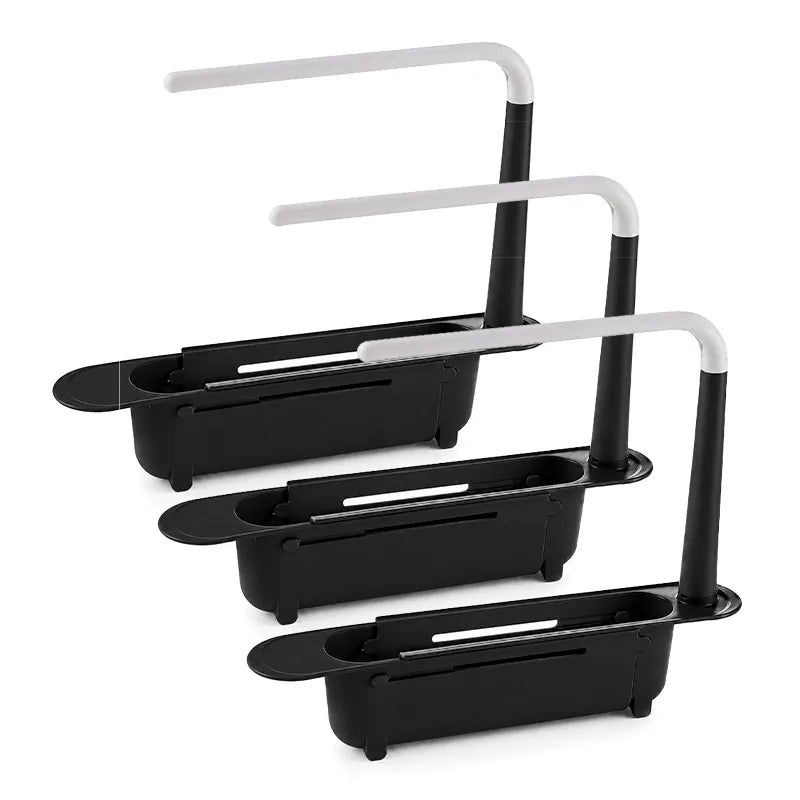 ⚡ [50% OFF TODAY] Updated Telescopic Sink Storage & Drain Rack — Adjustable Universal Organizer With Towel Bar 💧🧽 (JG)