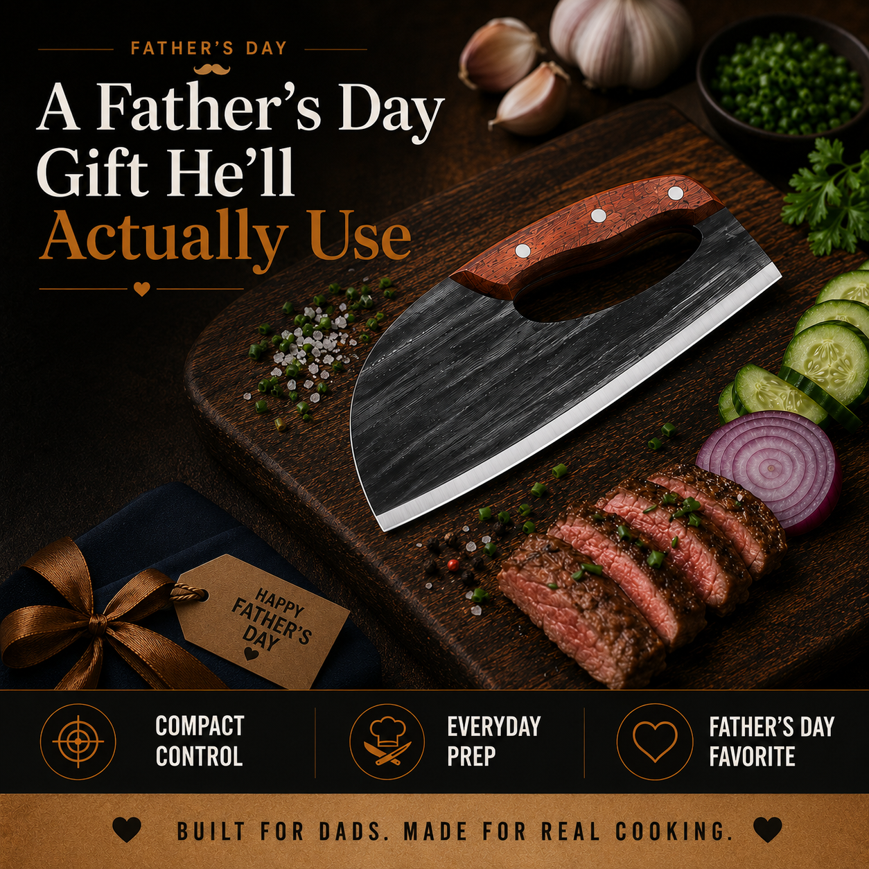 ⭐ MAVONIQUECOSH®Hand-Forged Kitchen Slicing Cleaver 🍖