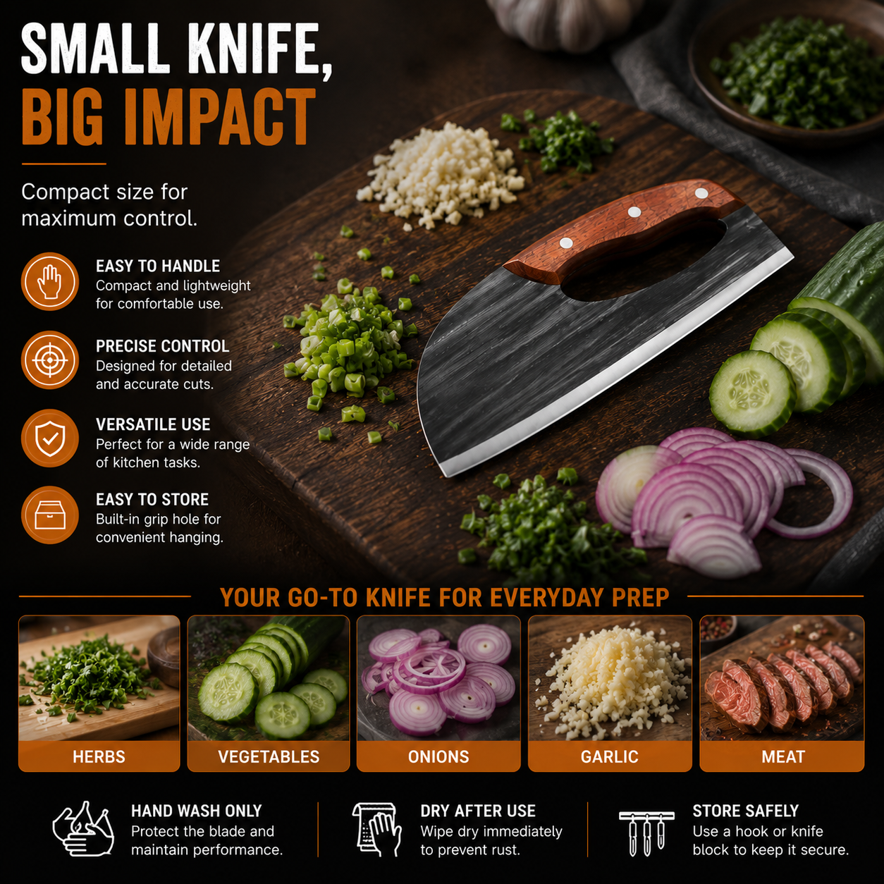 ⭐ MAVONIQUECOSH®Hand-Forged Kitchen Slicing Cleaver 🍖