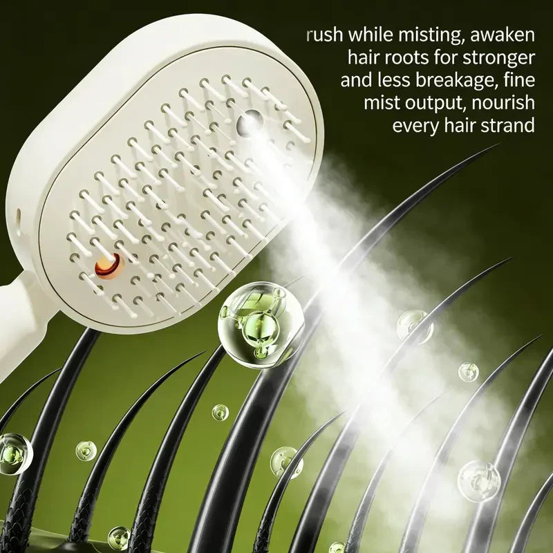 ⭐🍃Electric Spray & Massage Hair Brush