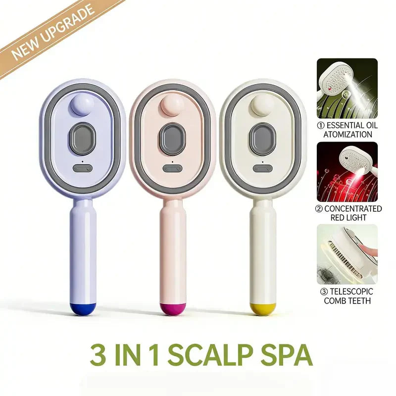 ⭐🍃Electric Spray & Massage Hair Brush