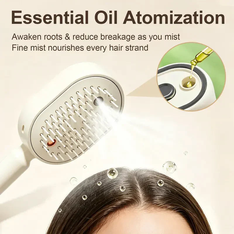 ⭐🍃Electric Spray & Massage Hair Brush