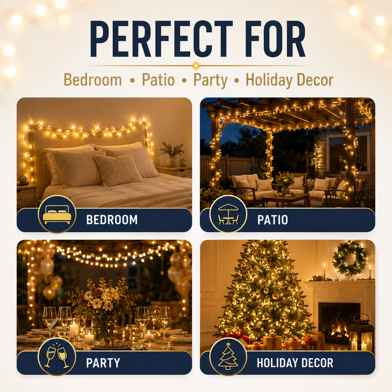 ✨Summer Limited-Time 50% OFF✨ LED String Lights – Warm White & Cool White
