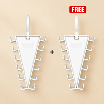 ✨ [BUY 1 GET 1 FREE] 12-Hook V-Shaped Closet Organizer – 360° Swivel Space-Saving Rack for Hats, Belts & Bags 🪝❤️