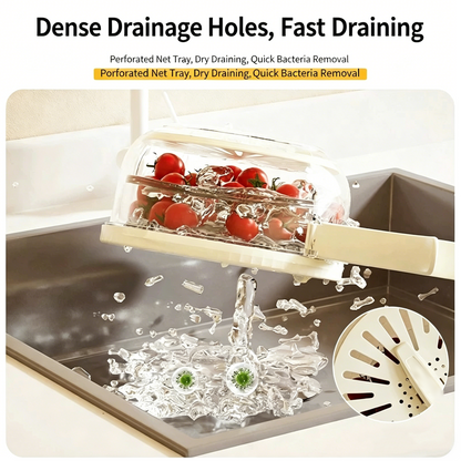 🔥2026 Hot Sale🧺BVJ® Collapsible Drain Basket with Handle – Wash, Drain & Fresh Storage All-in-One 💧✨