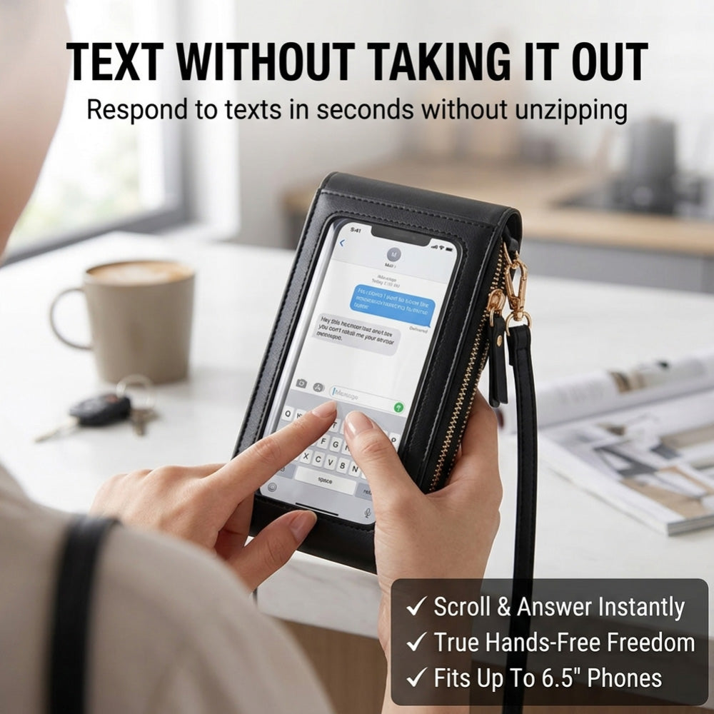 ⭐MAVONIQUECOSH®🔥2026 Trendy Minimalist Elegant Women's Touchscreen Crossbody Phone Wallet (Copy)