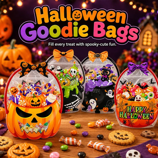 🎃 [Halloween Special] Cute & Spooky Stand-Up Resealable Treat Bags (With Carry Handle) 🍬👻