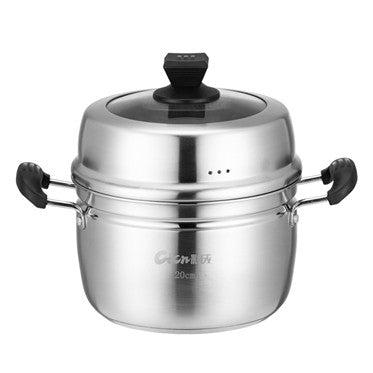 Megashytcosh Premium Stainless Steel Multi-Tier Steamer: Versatile Heavy-Duty Cooking Pot for Steaming, Stewing & Boiling, Induction Compatible