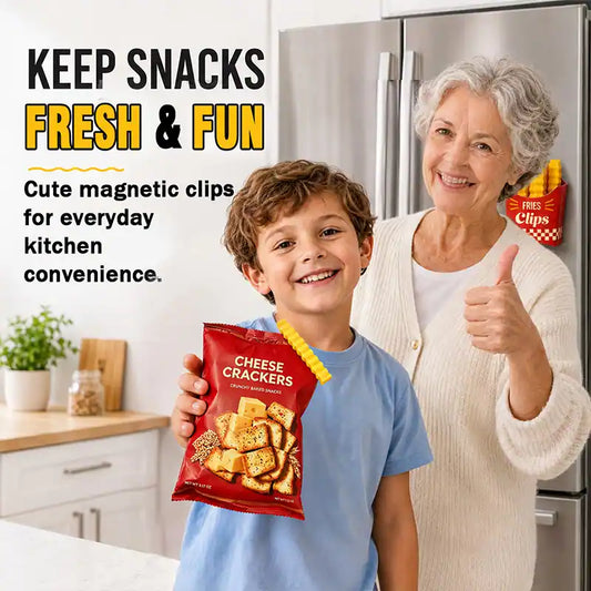 Flash Sale⏰️Extra 10% Off at Checkout🔥Creative French-Fry Bag Clips Set — Universal Airtight Seal for All Food & Snack Packaging 🍟✨