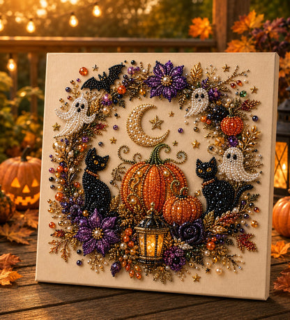 🔥 Last Day 49% OFF – 👻✨ Halloween Pearl Art DIY Kit – Turn Tiny Pearls into Spooky-Cute Magic-JG