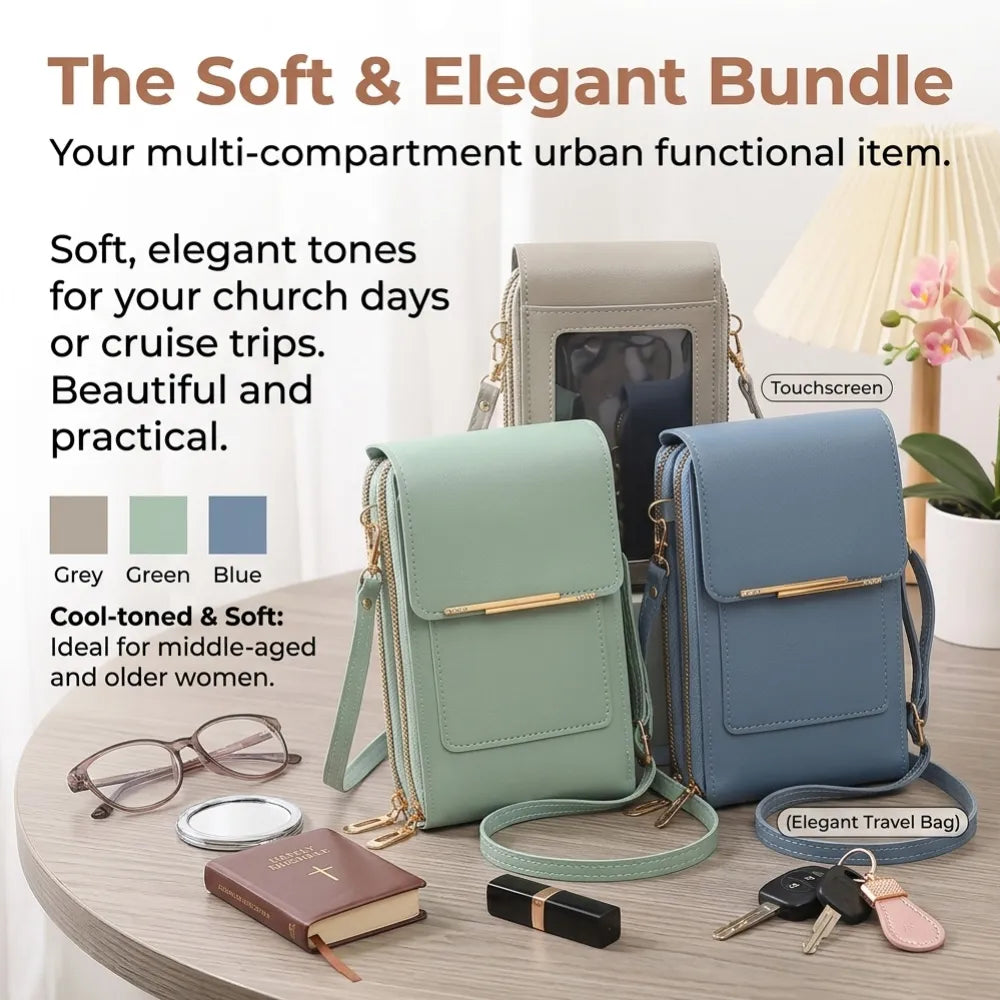 ⭐MAVONIQUECOSH®🔥2026 Trendy Minimalist Elegant Women's Touchscreen Crossbody Phone Wallet (Copy)