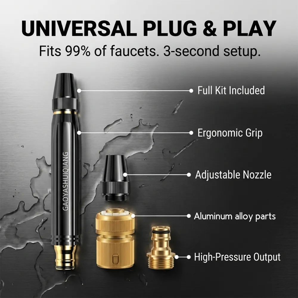 BVJ®🏡3-in-1 All-Alloy High-Pressure Nozzle: Home & Car Sprayer