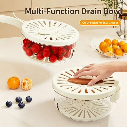 🔥2026 Hot Sale🧺BVJ® Collapsible Drain Basket with Handle – Wash, Drain & Fresh Storage All-in-One 💧✨