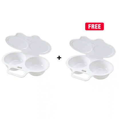 🔥 [As low as $8.75/ea Today] Dual-Cavity Microwave Egg Poacher & Steamer — Flawless Poached Eggs in 2 Minutes With Zero Mess 🍳✨ (JG)