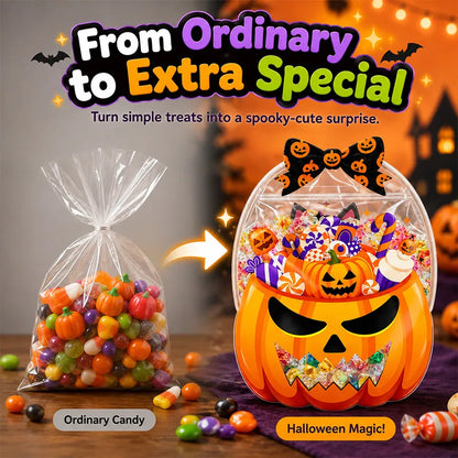 🔥 [BUY 25 GET 25 FREE] Cute & Spooky Stand-Up Resealable Halloween Treat Bags (With Carry Handle) 🍬🎃