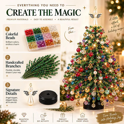 🔥 [50% OFF TODAY] DIY Sparkling Beaded Christmas Tree Kit — Create Magical Holiday Memories at Home 🎄✨ (JG)