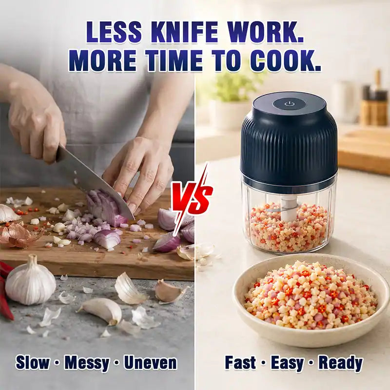 💕Hot sale 49% OFF⚡ Mini Electric Food Shredder – Portable USB Meat Grinder & Garlic Chopper
