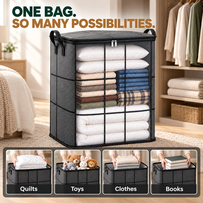 🔥Last Day 50% OFF ⚡XXL Foldable Storage Bags — Up to 180L for Clothes, Bedding & More (JG)