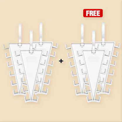 ✨ [BUY 1 GET 1 FREE] 12-Hook V-Shaped Closet Organizer – 360° Swivel Space-Saving Rack for Hats, Belts & Bags 🪝❤️ (JG)