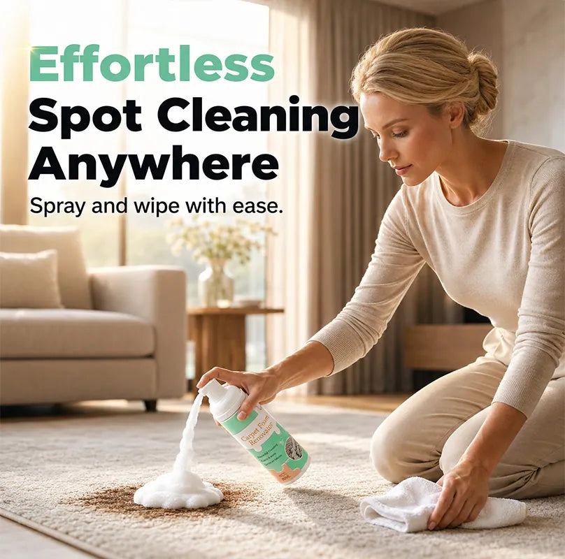 🔥 [50% OFF + FREE Plush Towel] Waterless Fabric Foam Stain Remover — Instant Magic Clean for Carpets, Mattresses & Shoes 🧼✨ (JG)