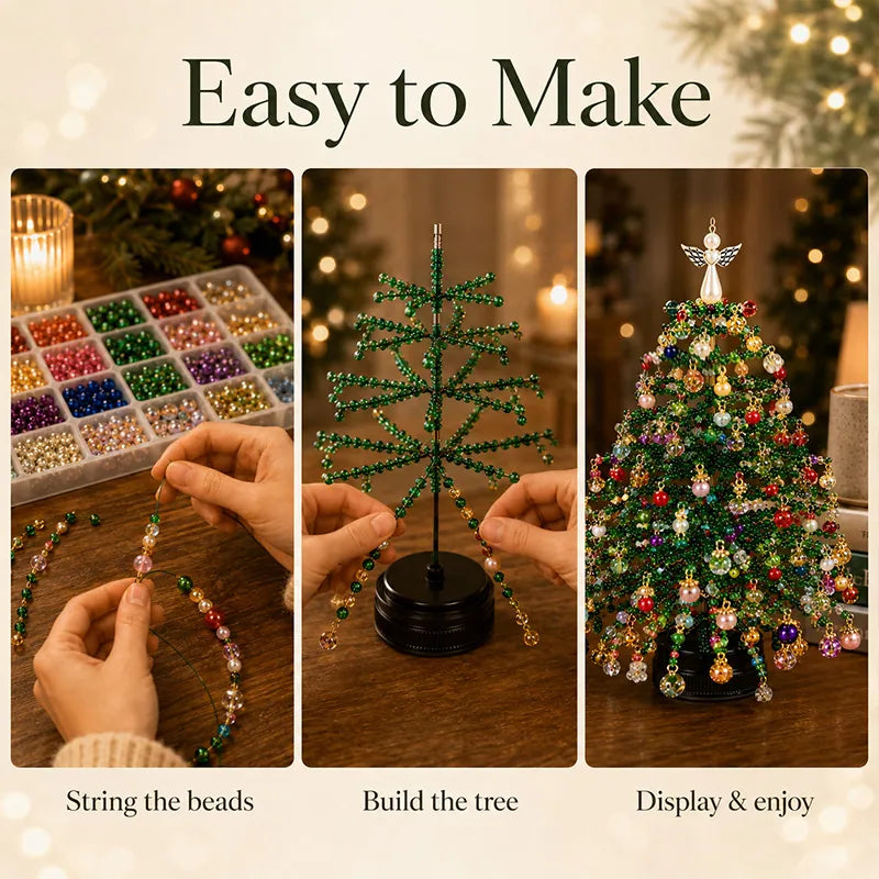 🔥 [50% OFF TODAY] DIY Sparkling Beaded Christmas Tree Kit — Create Magical Holiday Memories at Home 🎄✨ (JG)