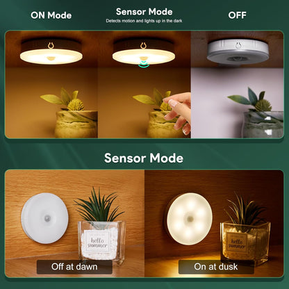 BVJ®💡2-in-1 Stick-On Night Light (Motion + Steady Glow)