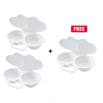 🔥 [As low as $8.75/ea Today] Dual-Cavity Microwave Egg Poacher & Steamer — Flawless Poached Eggs in 2 Minutes With Zero Mess 🍳✨ (JG)