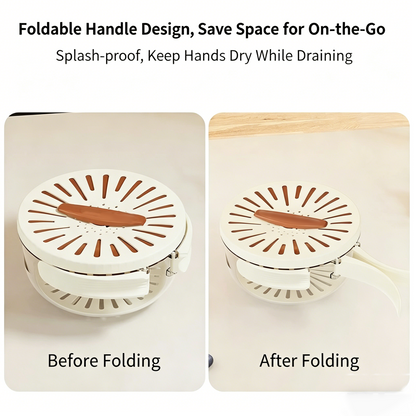 🔥2026 Hot Sale🧺BVJ® Collapsible Drain Basket with Handle – Wash, Drain & Fresh Storage All-in-One 💧✨