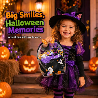 🔥 [BUY 25 GET 25 FREE] Cute & Spooky Stand-Up Resealable Halloween Treat Bags (With Carry Handle) 🍬🎃