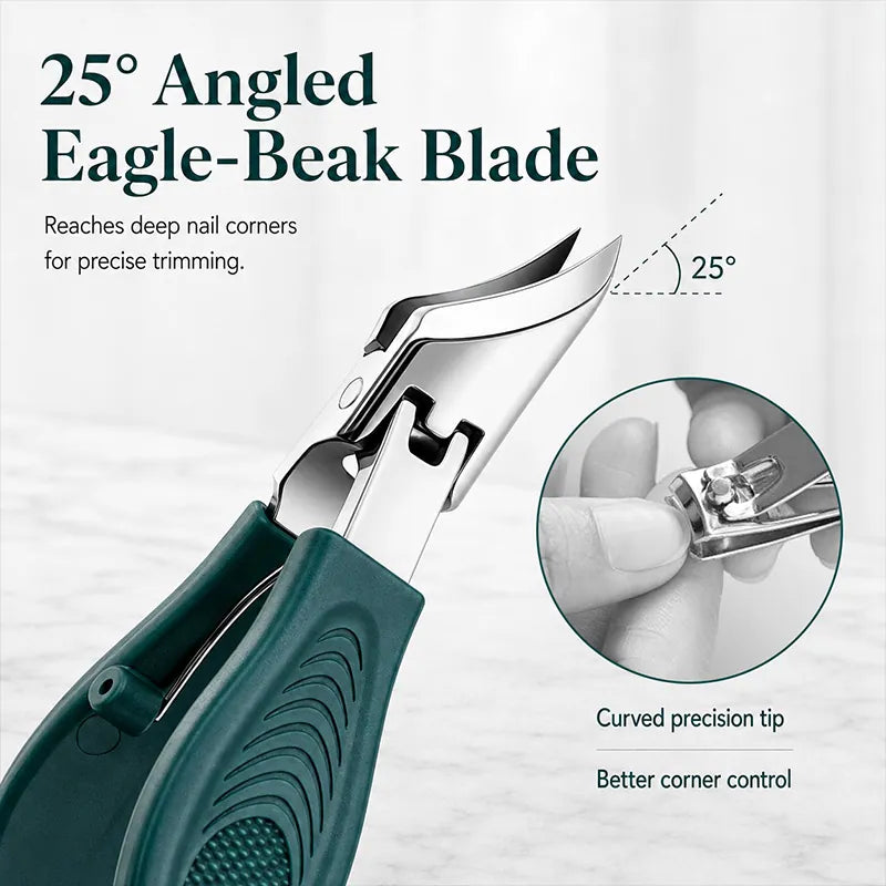 Buy 3 GET 2 FREE🎁Eagle Beak Angled Nail Clippers 3-Piece Set (With Nail Lifter & File) — Podiatrist-Grade Thick & Ingrown Toenail Trimmer 🦶✂️