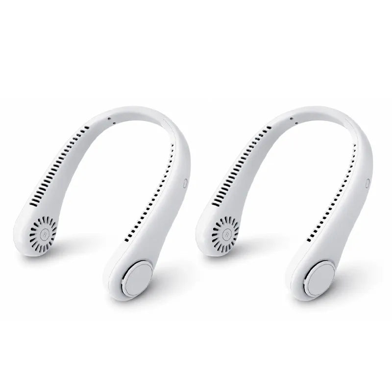 BVJ®Portable Neck Fan, Bladeless Wearable Personal Fan, Hands-Free Cooling for Outdoor & Office
