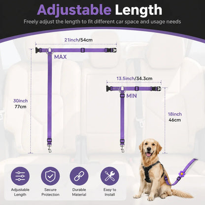 ✨️BUY 1 GET 1 FREE 🎁2-in-1 Dog Car Seat Belt & Walking Leash